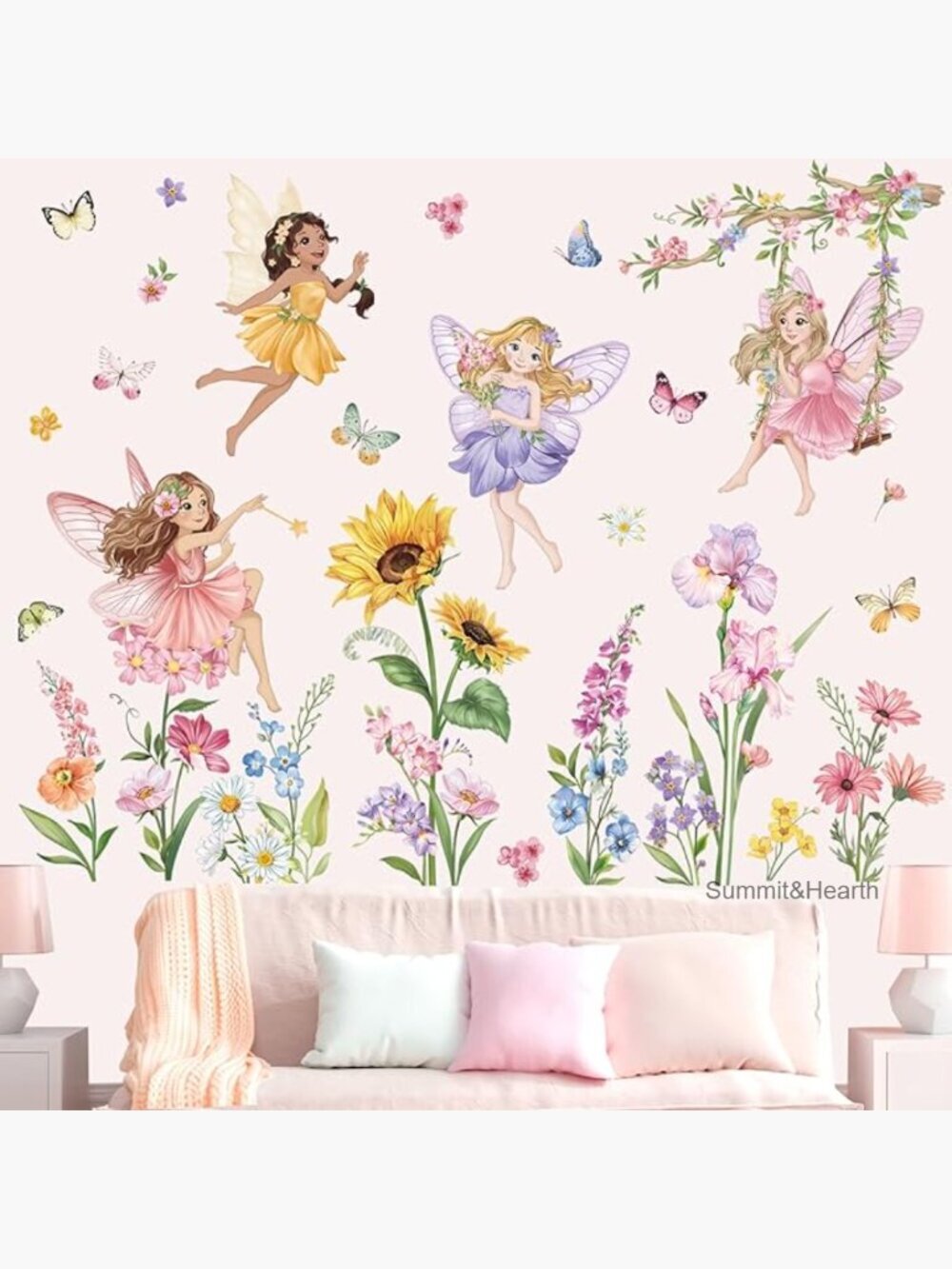 Peel and Stick Wall Decals, 2 Sheets 35x12 Inch, Waterproof PVC Nursery Decor